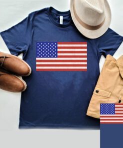 Navy American Flag T-Shirt