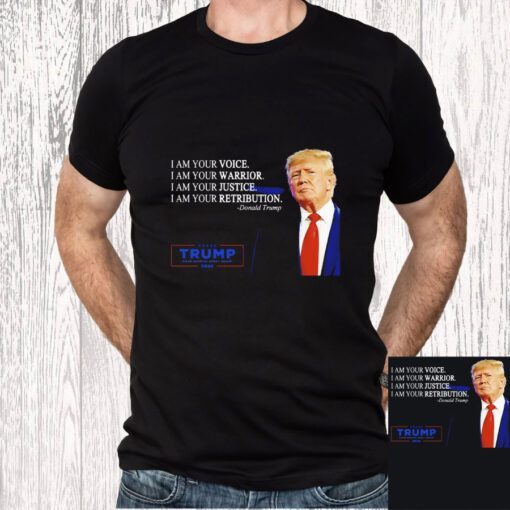 Trump 2024 I am your voice I am your warrior make America great again shirts