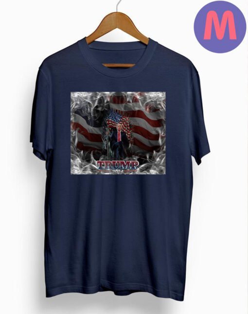 Trump 2024 Patriot Patriotic Smoky America MAGA Flag Shirts