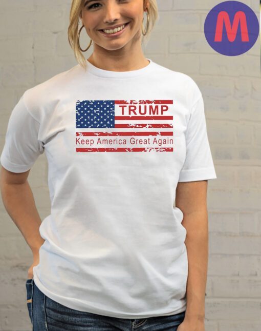 Trump American Flag Shirt, Keep America Great Again T-shirt