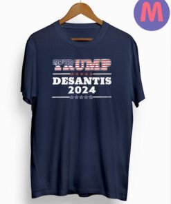 Trump DeSantis 2024 Patriotic Stars Stripes T-Shirts