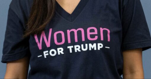 Women for Trump V-Neck Tee - Navy