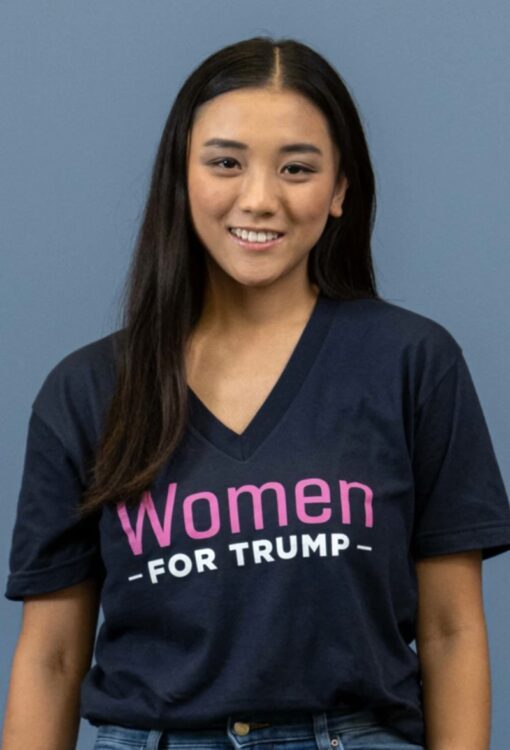 Women for Trump V-Neck Tees - Navy