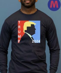 trump 2024 rally colorblock silhouette pro republican vote T-shirts