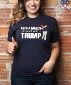 Alpha males stand with trump t-shirts