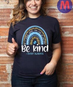 Be Kind Autism Awareness Leopard Rainbow Choose Kindness T-Shirt
