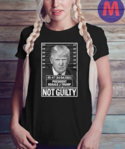 Donald Trump Police Mugshot Photo T-shirt Not Guilty 45-47 President T-shirts