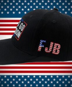 Embroidered FJB Let's Go Brandon Baseball Cap Adjustable Dad Hat black