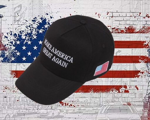 Embroidered MAGA Make America Great Again Baseball Cap Adjustable Dad Hat black