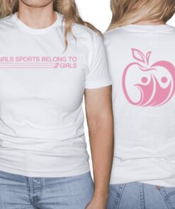 Girls Sports Belong to Girls White Cotton T-Shirt