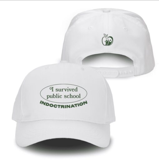 I Survived Public School White Structured Adjustable Hat