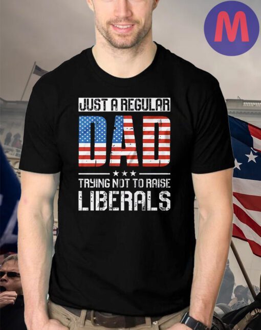 Just a regular dad trying not to raise liberals T-shirts