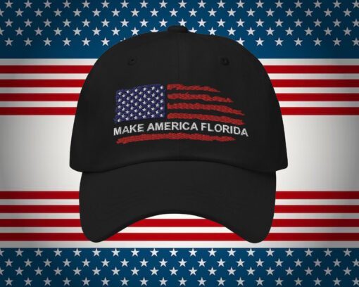 Make America Florida Embroidered Dad Hat, Ron Desantis 2024