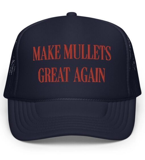 Make Mullets Great Again trucker hat black