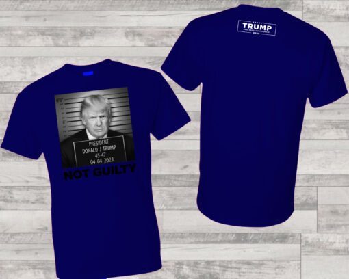 Official Trump Mugshot Navy Cotton T-Shirt