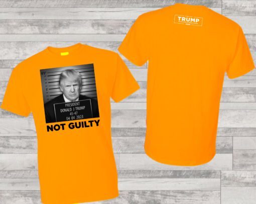 Official Trump Mugshot Orange Cotton T-Shirt