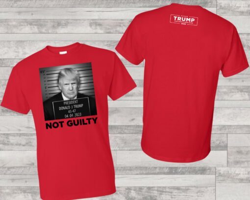 Official Trump Mugshot Red Cotton T-Shirt