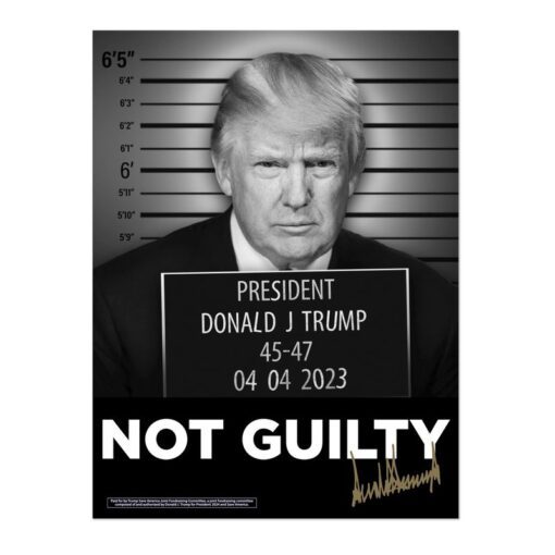 Official Trump Mugshot Signed Poster