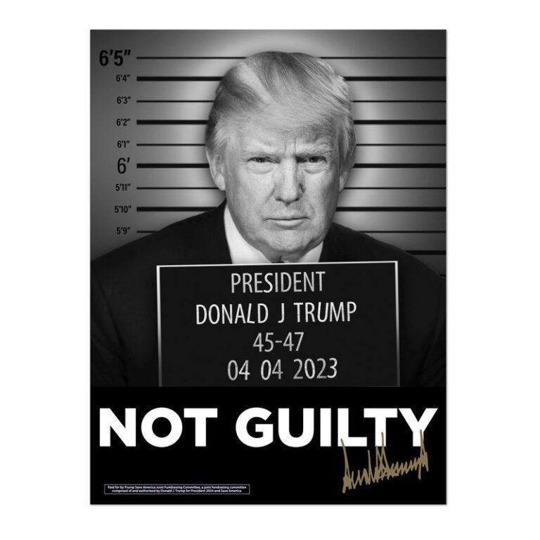 Official Trump Mugshot Signed Poster