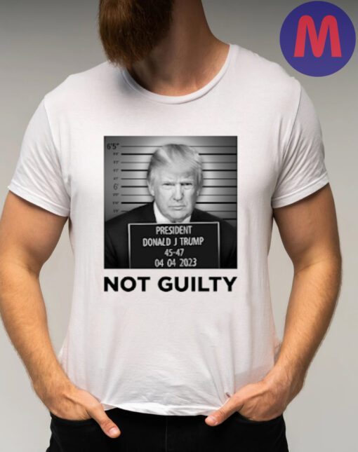 Official Trump Mugshot White Cotton T-Shirt