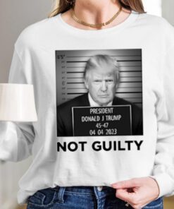 Official Trump Mugshot White Long Sleeve