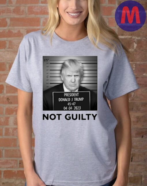 Official Trump Mugshot Women's White Cotton T-Shirts