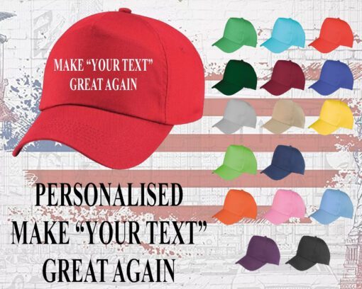 Personalised Trump Cap Embroidered MAGA Hat Make America Great Again Baseball Cap