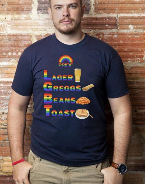 Pride lager greggs beans toast T-Shirts