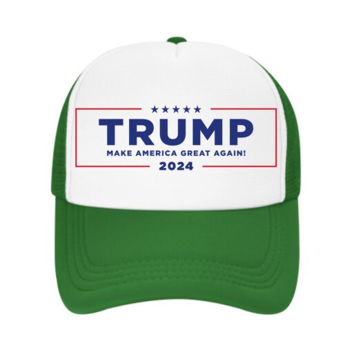 TRUMP Make America Great Again 2024 Trucker Hat Green