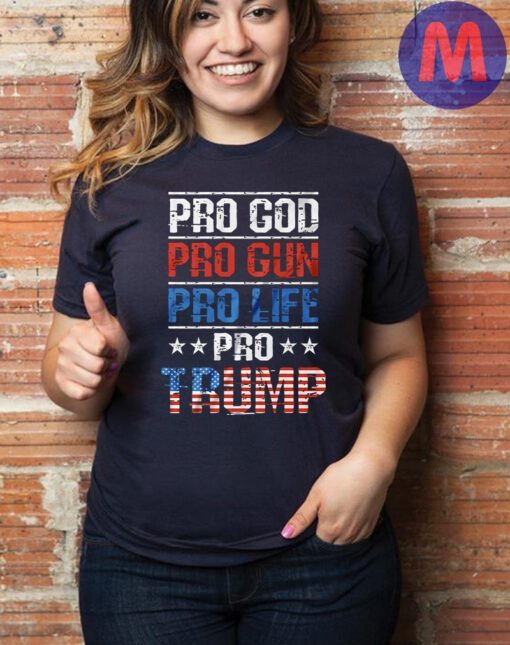 Trump 2024 American Flag Vintage T-Shirt MAGA trump 2024 Shirts, Pro Trump Shirt