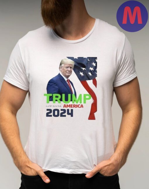 Trump 2024 God Bless America T-Shirts