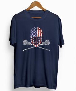 USA Lacrosse Helmet and Sticks Men's T-shirt