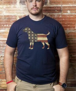 Vintage American Flag Labrador Retriever Men's T-shirt