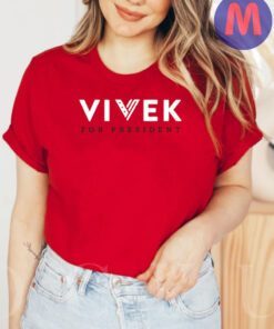 Vivek for President Red Cotton T-Shirt