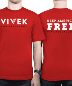 Vivek for President Red Cotton T-Shirt