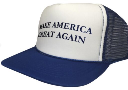 Make America Great Again Hat Trucker Mesh blue