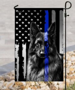 German Shepherd American Flag