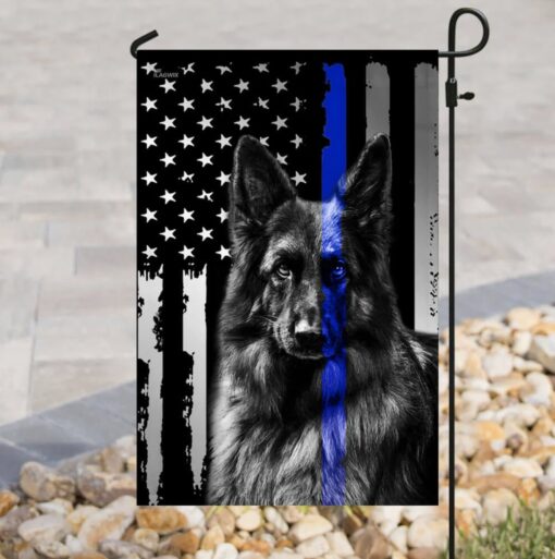 German Shepherd American Flag