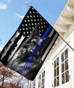 German Shepherd American Flag us