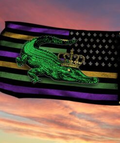 alligator grommet flag mardi gras bnt447gf 3918