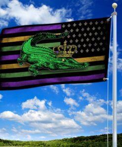 alligator grommet flag mardi gras bnt447gf 6046