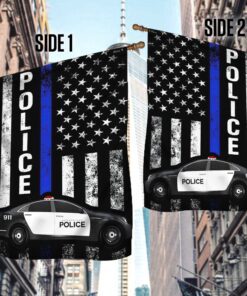 america police flag back and white police car lnt101f 8736