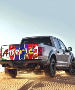 america truck tailgate decal sticker wrap chocolate ntb347td 3843