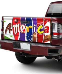 america truck tailgate decal sticker wrap chocolate ntb347td 6102