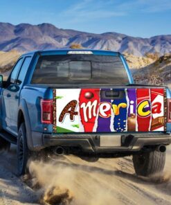 america truck tailgate decal sticker wrap chocolate ntb347td 6416