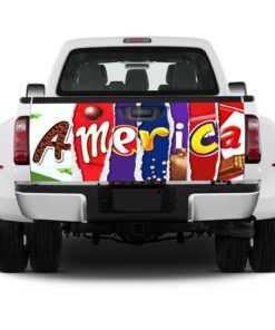 america truck tailgate decal sticker wrap chocolate ntb347td 8961