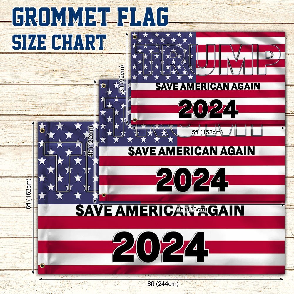 American Grommet Flag Save American Again 2024 BNN371GF   American Grommet Flag Save American Again 2024 Bnn371gf 3698 