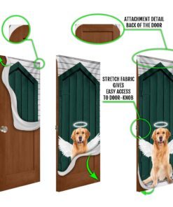 angel golden retriever door cover 2693