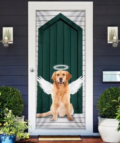 angel golden retriever door cover 7815