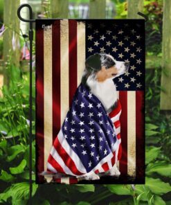 australian shepherd american patriot flag 4820